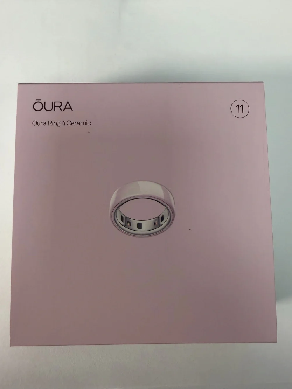 Oura smart Ring 4 Ceramic Petal Pink SIZE 11 GEN 4 with box and charger!